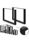 Steel table frame, rectangular, robust, durable, gray, 70 x 72 cm - 4