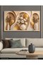 Gold Circles and White Flower in Vase One Piece Canvas - Canvas Painting - 6