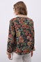 Women's Velvet Collar Detailed Floral Patterned Premium Jacket - 3