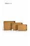 Set of 3 Rectangular Trays 29X20 35X25 40X30 cm Knitted Textured Presentation Tray - 3