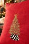 Premium Embroidered Cushion Cover - Artdeco Red Pine Tree - 43*43 cm - Pnk001 - 2