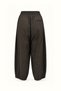 Gingham Oversize Shirt Slouchy Pants Coffee Set - 7