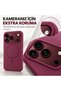 Magsafe Magnetic Premium Silicone Case Compatible with iPhone 18 Pro Burgundy with Velvet Interior Surface and Camera Protection - 4