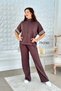 Striped Modal Suit with Zippered Collar 7K150