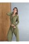 Women's Zyra Model Cardigan Top and Bottom Set - Imported Buzzy Ribana Fabric - 7