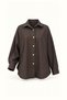 Gingham Oversize Shirt Slouchy Pants Coffee Set - 3