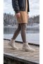 Low Heel Zippered Women's Bootie with Stripe and Buckle Detail - 8