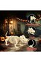 Halloween Dog Skeleton Decor, Realistic Plastic Puppy Skeleton Prop with Movable Jaw, 49cm Animal Bone Ornament for Haunted House, Graveyard, Indoor & Outdoor Halloween Yard Party Decorations - 2