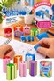 6 Pieces of Sea Creatures Cuttable Eraser Set 50mm Colorful Soft Non-Marking Vd068
