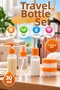 5-Piece Transparent Travel Cosmetic Bottle and Cap Set – 30 ml