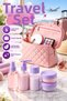 5-Piece Purple Travel Cosmetic Bottle Set – 30 ml Leak-Proof Bottles and Zipper Bag