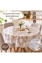 Pvc Transparent Patterned Erasable Oilcloth Tablecloth White Floral-128 - 7
