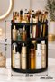 360 °   Multipurpose Organizer with Rotating Base – Organizer with Adjustable Shelves for Bathroom, Bedroom, and Office Black - 8