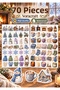 70 Pcs Winter Sticker Set – Winter Themed Agenda, Notebook, and Gift Wrapping Decoration Stickers Ybs0015