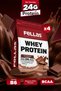 Whey Protein Powder | 24 g Protein 60 Servings | Chocolate Flavored (525 g) X 4