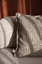 Ritmo Beige Throw Pillow Cover (45X45) - 2