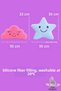Pink Cloud and Baby Blue Star Plush Pillow Set Cute Sleeping Companion Set of 2 35 cm - 3