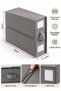 2-Pack Multi-Purpose Foldable Wardrobe Organizer Storage Box – Gray Beige, for Clothes, Duvets, Pajamas, and Blankets - 6
