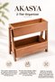 Acacia Wood 2-Tier Organizer – Kitchen, Bathroom, and Countertop Organizer Decorative Shelf - 3
