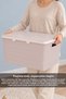 40Lt Storage Box with Lid - Children's Baby Room Organizer Multi-Purpose Item Toy Organizer Pink - 2