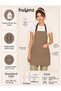 Premium Kitchen Apron Set of 2 Stain-Resistant Water-Repellent Fabric Adjustable Straps Plain Double Kitchen Apron - 3