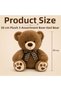 30 cm Plush Teddy Bear with Ribbon – Soft Textured Sitting Teddy Bear Toy, Sleeping Companion, Gift - 4