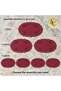 Burgundy Bowknot Patterned Oval Faux Leather Supla American Service Wipeable Plate Mat - 2