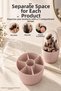 7-Compartment Makeup and Brush Organizer with Transparent Lid Dustproof Cosmetic Organizer Box Stand - 2