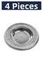 15 cm Authentic Patterned Chrome Steel Deep Appetizer and Presentation Plate with Side Rims - 3