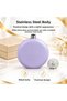 Luxury Stone Embossed Colorful Stainless Steel Flask 5 oz 150 Ml. Pocket Bag Camping Outdoor Gift - 4