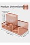 Metal File 3 Compartment Desktop Organizer Pen Holder Note Holder Set Rose Gold - 6