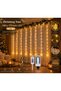 3X1 Christmas Tree Fairy Curtain Led Christmas Ornament 8 Modes Rgb Lights USB Yellow Colorful Light Fairy String Lights Wire Function Ornament