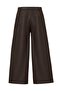 Brown Washed Faux Leather Wideleg Pants Twoaw27Pl00007 - 3