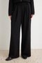Black Silky Interlock Wide Leg Knitted Trousers Twoaw27Pl00043 - 3