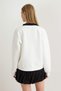 Ecru College Embroidered Thick Fleece Lined Regular Polo Collar Knitted Sweatshirt Twoaw27Sw00177 - 4