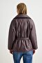 Brown Oversize Inflatable Coat Twoaw27Mo00108 - 5