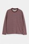Brown Oversize Off-Shoulder Striped T-Shirt Tmnaw27Ts00010 - 5
