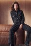Black Plaid Woven Bottom - Top Set Twoaw27Au00161