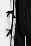 Black Girl's Zippered Lace Embroidered Bow Detailed Plain Knitted Bottom - Top Set Tkdaw27Au00051 - 2