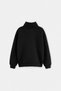 Black Boys' Half-Zip Thick/Fleece Lined Plain Knitted Sweatshirt Tkdaw27Sw00090 - 11