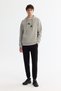 Men's Gray Hooded Cotton Printed Elastane Regular Fit Sweatshirt A42Y1324 - 5