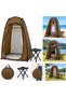 Portable Pop-up Rainproof Sunscreen Camping Shower Tent with Foldable Stool Chair for Outdoo - 2