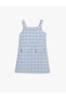 Tweed Gilet Dress with Straps and Pearl Button Detail