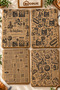 50 Pieces of Patterned Oil-Proof Presentation Paper Vintage Newspaper Pattern Service and Presentation Paper |   4 Desenden 1 Is Sent