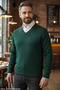 Men's Nefti Anti-Pilling V-Neck Thick Knit Patterned Winter Knitwear Sweater Long Sleeve Textured Top Clothes Outfit Old Money Regular Fit Classic Cut Kml501 - 3