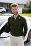 Men's Oversize Thessaloniki Knitted Polo Collar Knitwear Sweater - 4