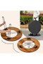 Portable BBQ Grill Stand Folding Fire Pit Stove Camping Round Brazier Table Outdoor Picnics - 7