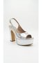Silver Patent Leather Women's Heeled Shoes 634.501 - 2