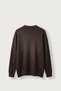 Men's Oversize Soft Textured Lettered Knitwear Sweater Brown - 2