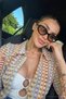نظارات شمسية نسائية عارية اللون Uv400